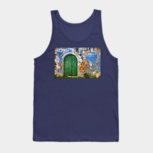 Green door, peeled indigo wall Tank Top